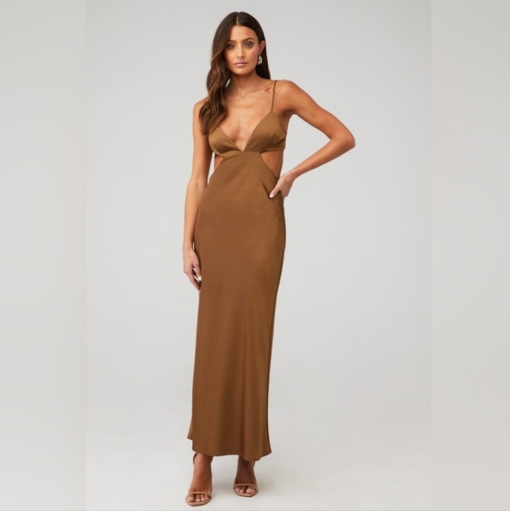 014 SIGNIFICANT OTHER JACY DRESS - DARK GOLD SMALL ✨️ - Picture 5 of 13